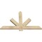 Ekena Millwork Kennewick Rough Sawn Timber Gable Bracket, Douglas Fir, 48"W x 30"H x 2"D x 4"F, 15/12 Pitch GBW048X30X0204KEN00RDF - alternate 4